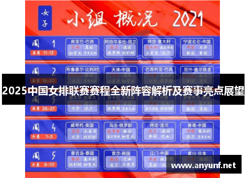 2025中国女排联赛赛程全新阵容解析及赛事亮点展望